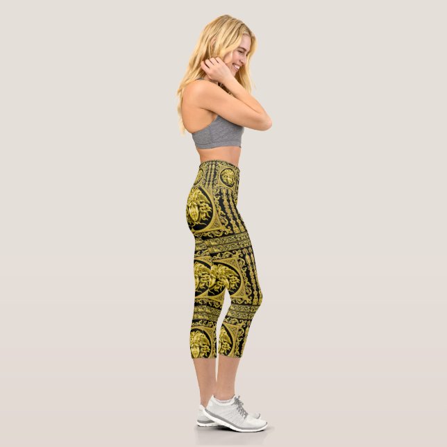Gold Medusa Capri Leggings (Rechts)