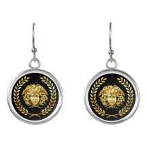 Gold Medusa - Laurel Wreath French Empire Ohrringe