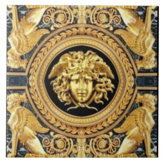 Gold Medusa und Sphinges Wall Tile Fliese