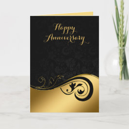 Gold, meine Liebe wächst nur zum Hochzeitstag Karte
