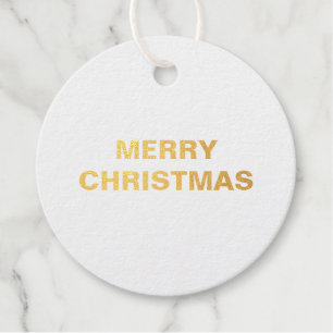 GOLD MERRY CHRISTMAS EINFACHE FAVOR TAVOR TAGS