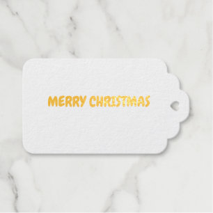 GOLD MERRY CHRISTMAS EINFACHE FAVOR TAVOR TAGS GESCHENKANHÄNGER