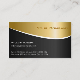 Gold Metal Effect Professional Business Card Visitenkarte