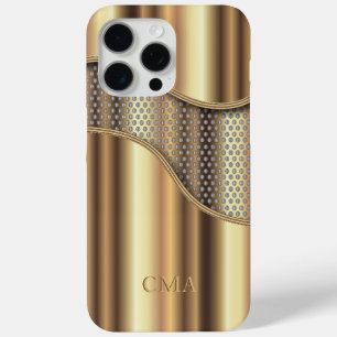 Gold Metal Mesh   Monogramm Case-Mate iPhone Hülle