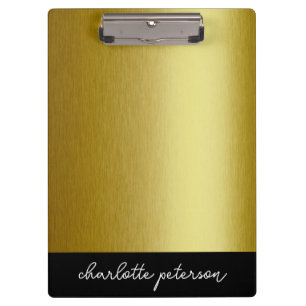 Gold Metal Personalisiert Klemmbrett