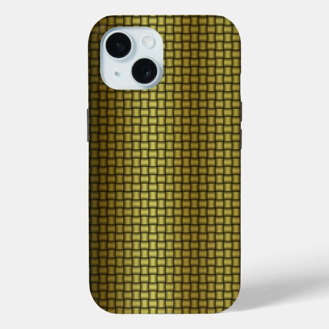 Gold Metal Weave High Res Case-Mate iPhone Hülle (Rückseite)
