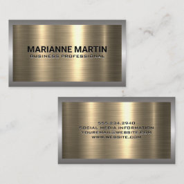Gold Metall Aluminium Silber gebürstet | industrie Visitenkarte