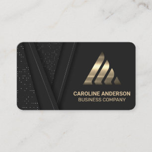 Gold Metall Firmenlogo Elegant Visitenkarte