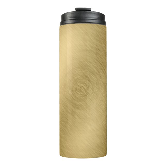 Gold-Metall-Hintergrund oder Textur-Abstract, a Thermosbecher (Vorderseite)
