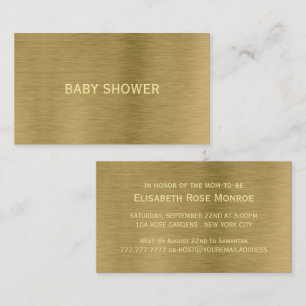 Gold Metallgewebe, Baby Shower Ticket Einladung