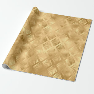 Gold Metallic Abstrakt Elegante Modernes Geschenk Geschenkpapier