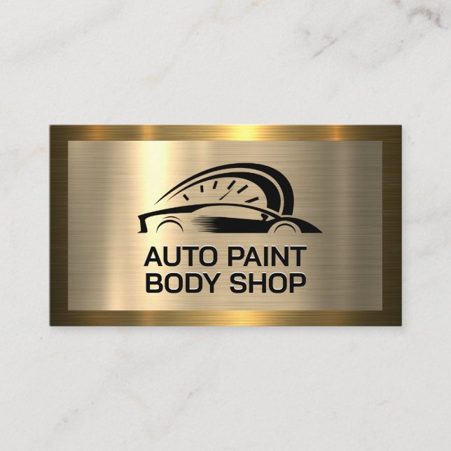 Gold Metallic | Auto-Logo Visitenkarte (Vorderseite)