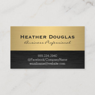 Gold Metallic Black Lux Business Card Visitenkarte