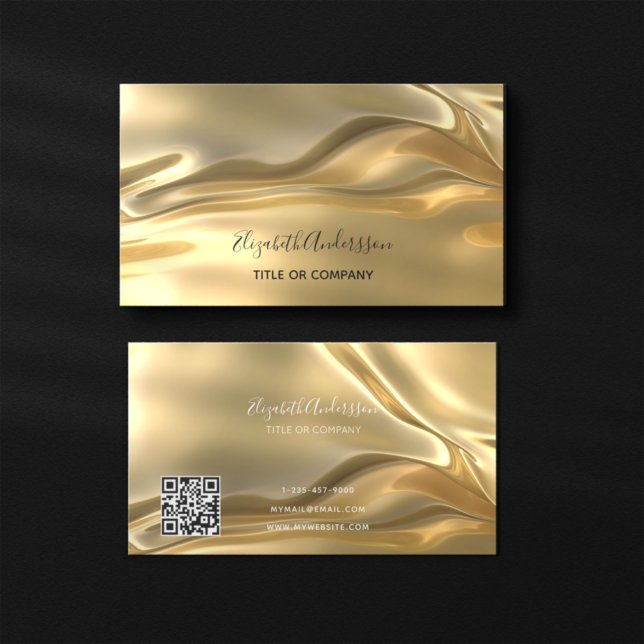 Gold-Metallic-Code Visitenkarte (Von Creator hochgeladen)