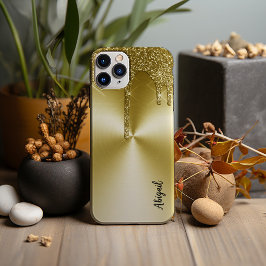Gold Metallic Dripping Glitzer Stilvoll Case-Mate iPhone Hülle