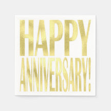 Gold Metallic Happy Jubiläum stilvoll chic