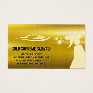 Gold-Metallic-Hintergrund Auto-Logo und Spray
