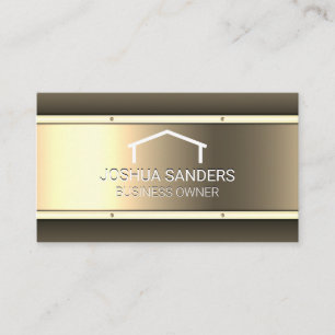Gold-Metallic-Hintergrund   Realtor Visitenkarte