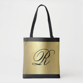 Gold Metallic Look mit Monogram