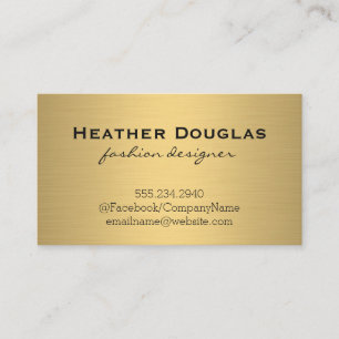 Gold Metallic Lux Visitenkarte