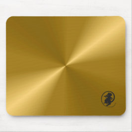 Gold Metallic mit Maus Logo Gel Mousepad