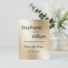 Gold Metallic Moderne Elegant Stilvoll Save The Date