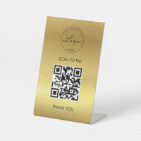 Gold Metallic Scan Me QR-Logo