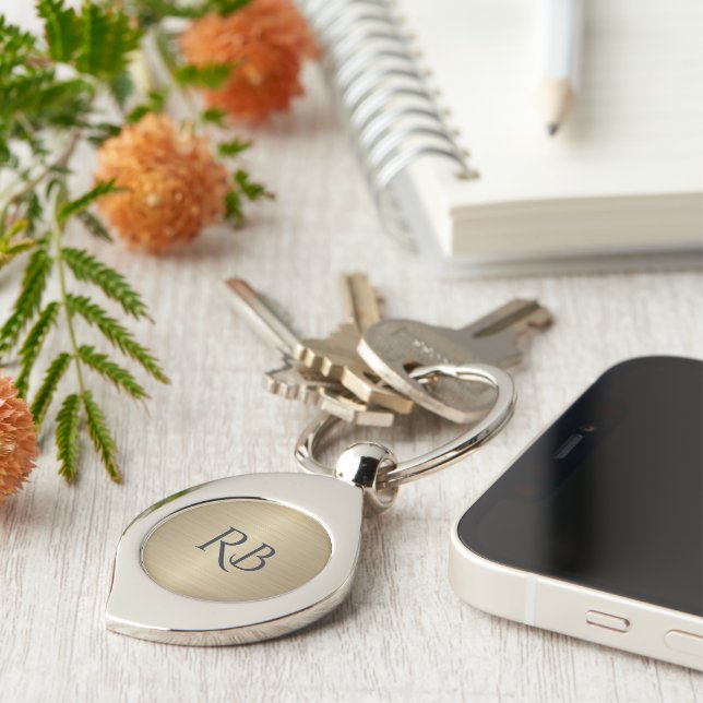 Gold-Metallic-Schlüsselanhänger Schlüsselanhänger (Seite)