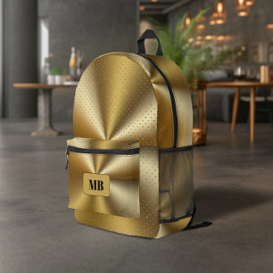 Gold Metallic Sequin Design Luxus Bedruckter Rucksack