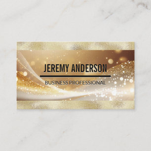 Gold Metallic Shimmer Shine Boke Visitenkarte