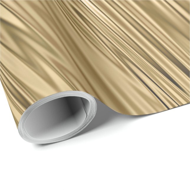 Gold Metallic Textured Look Geschenkpapier (Rolleneckpunkt)