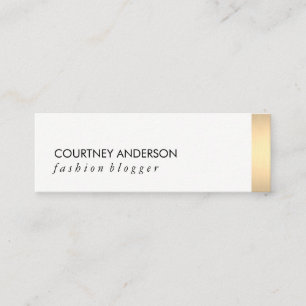 Gold Metallic Trim Mini Visitenkarte