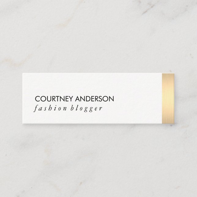 Gold Metallic Trim Mini Visitenkarte (Vorderseite)