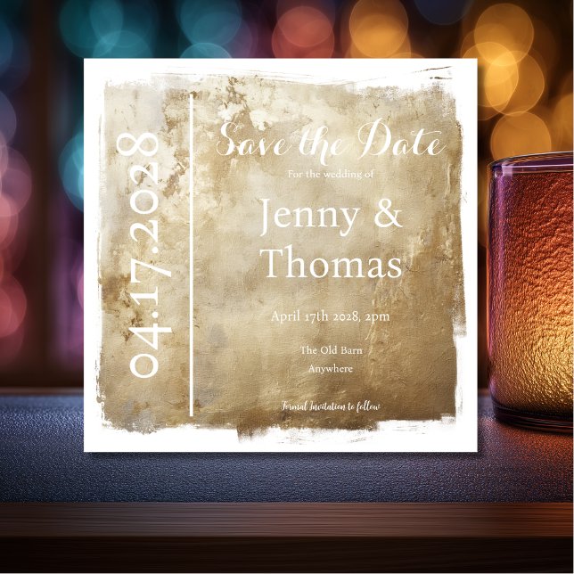 Gold Metallisch Elegant Save the Date (Von Creator hochgeladen)