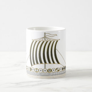 Gold Metallischer Wikinger Langboot Becher Kaffeetasse