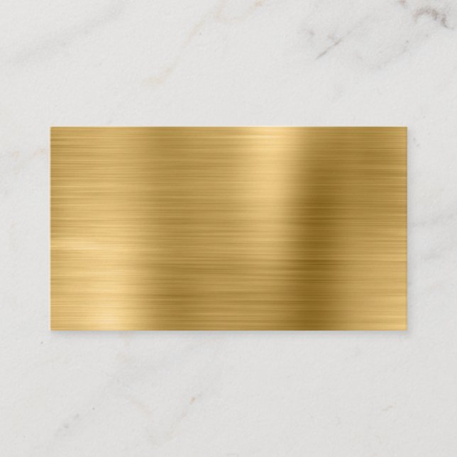 Gold-Metallschimmer-Folie Blank Platzkarte (Vorderseite)