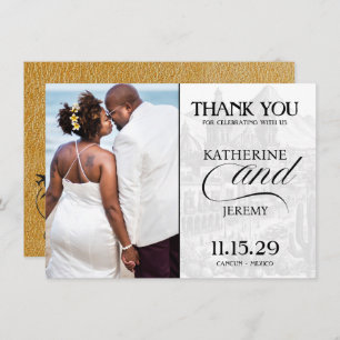 Gold Mexico Passport Dankeskarte