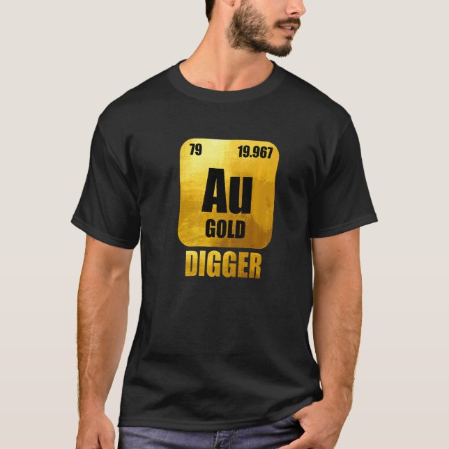 Gold Miner Minen Aurum Prospector Gold T-Shirt (Vorderseite)