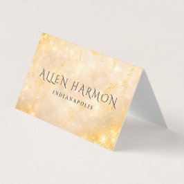Gold Minimal Benutzerdefinierter Familienname | 5- Visitenkarten