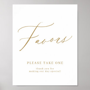 Gold-Minimal-Skript-Gastgeschenke Hochzeiten nehme Poster