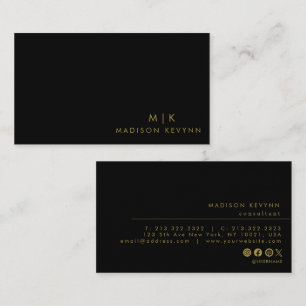 Gold Minimalist Elegant Visitenkarte