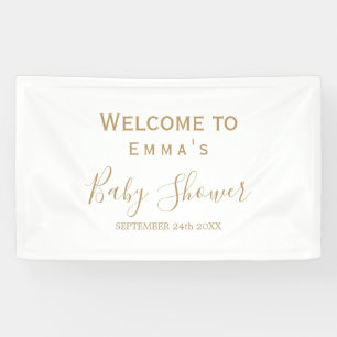Gold Minimalist Hochzeitsshower-Schild Banner