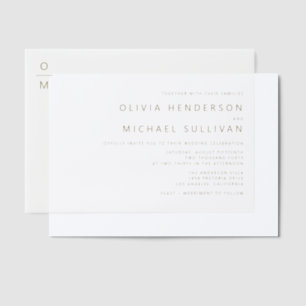 Gold Minimalistisch Typografy Monogram Wedding