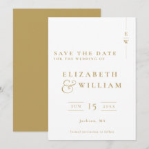 Gold Minimalistische Monogram-Hochzeit