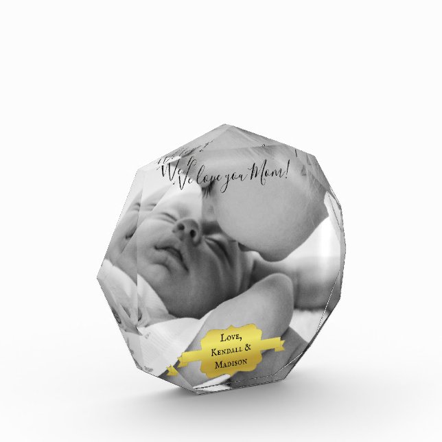 Gold Minimalistisches Foto Muttertag (Links)