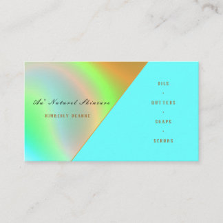 Gold Mint Holografisch Visitenkarte