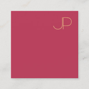 Gold Mit Monogramm, moderne Berufliche Vorlage Quadratische Visitenkarte