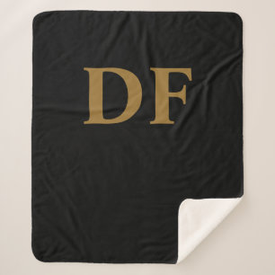 Gold Mit Monogramm Sherpadecke