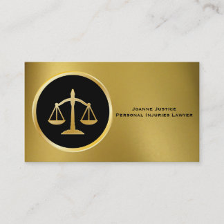 Gold mit Scales of Justice Business Cards Visitenkarte