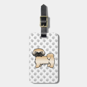 Gold mit schwarzer Maske Shih Tzu Dog und benutzer Gepäckanhänger